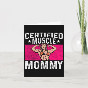 Certifierad Muskel Mamma Bodybuilder Mors Dag Gym Kort
