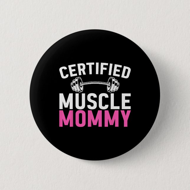 Certifierad Muskel Mamma Tyngdlyftning Tränings Ma Knapp (Framsida)