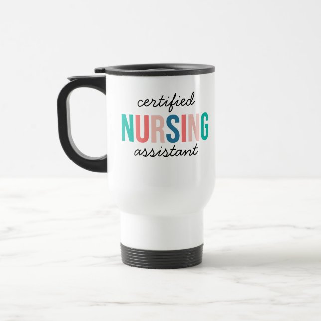 Certifierad omvårdnadsassistent-mugg, CNA-kaffekop Resemugg (Vänster)