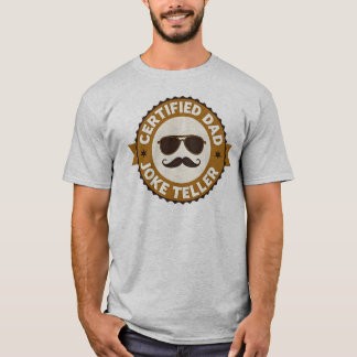 Certifierad Pappa Jokes Sägare Rolig Pappa Humor T Shirt