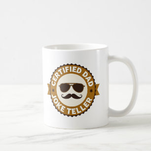Certifierad Pappa Skämt Tellare Rolig Fars Dag Kaffemugg