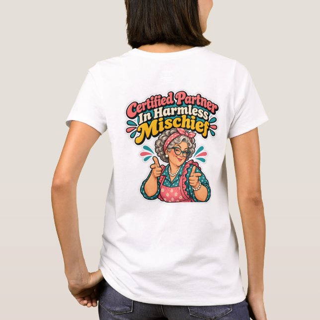 Certifierad Partner I Ofarlig Busstreck T Shirt (Baksida)