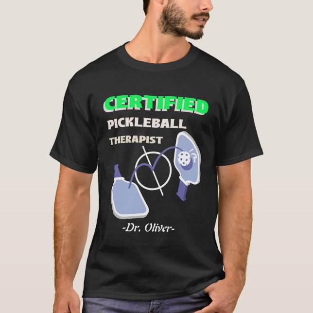 CERTIFIERAD PICKLEBALL TERAPEUTT pickleball-beroen T Shirt (Framsida)