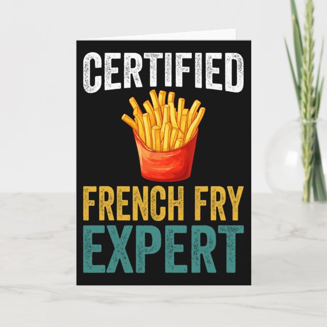 Certifierad pommes frites expert Trump snabbmat äl Kort (Framsida)