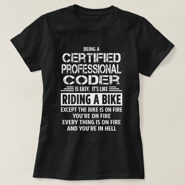 Certifierad professionell kodare t shirt (Design framsida)