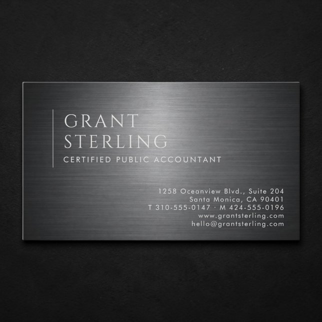 Certifierad Redovisningsekonom Metallisk Professio Visitkort (Skapare uppladdad)