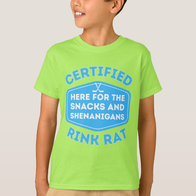 Certifierad Rinkråtta Barn Hockeytröja T Shirt (Framsida)