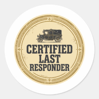 Certifierad Sista Respondent sigill klistermärke