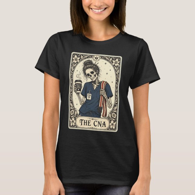 Certifierad Sjuksköterska Assistent Tarot Hallowee T Shirt (Framsida)