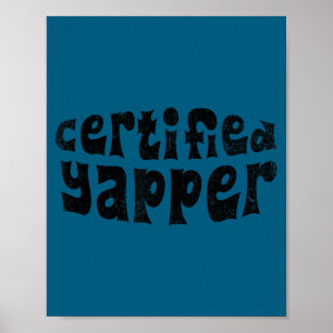 Certifierad skäller rolig meme-sats retro vintage poster