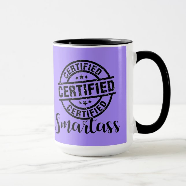 Certifierad Smartass Lila Mugg (Höger)
