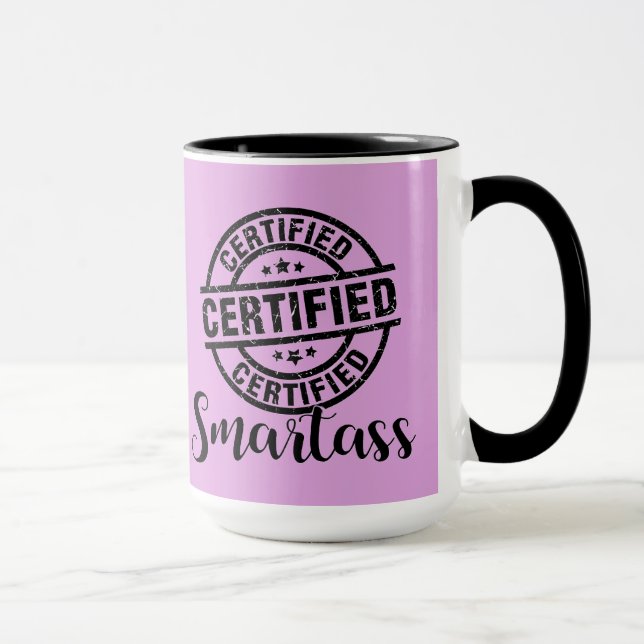 Certifierad Smartass Rosa Mugg (Höger)