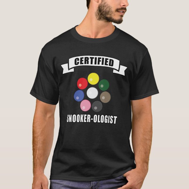 Certifierad Snooker-olog - Rolig Design T Shirt (Framsida)