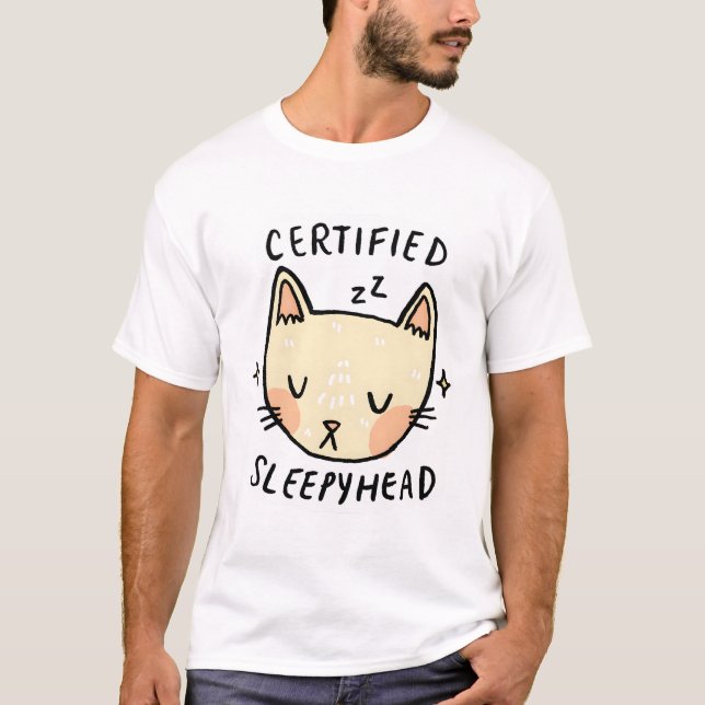 Certifierad Sömnhuvud  T Shirt (Framsida)