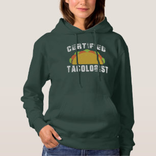 Certifierad Tacolog Rolig Mexikansk Mat Matmatador T Shirt