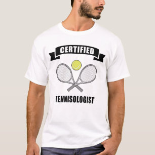 Certifierad Tennisolog - Rollig Tennisdesign T Shirt