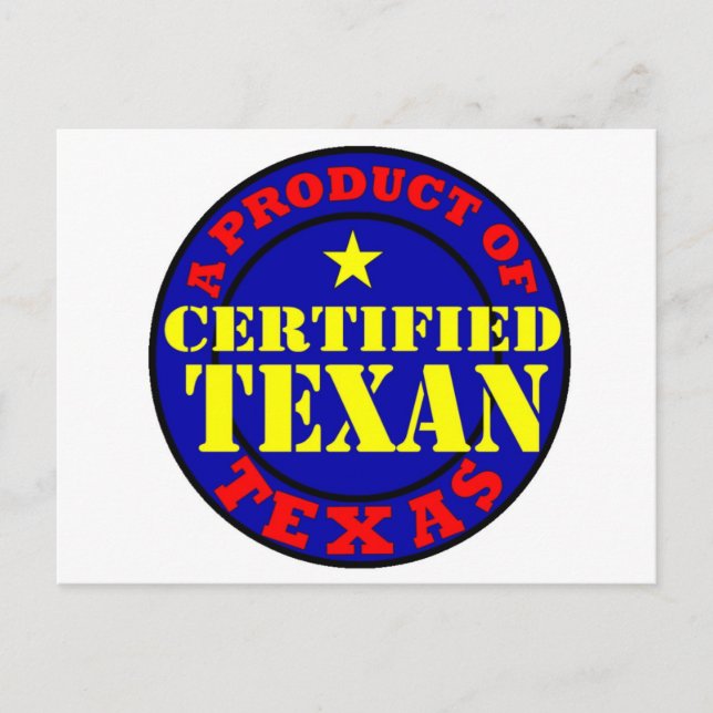 CERTIFIERAD TEXAN VYKORT (Framsida)