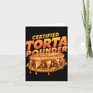 Certifierad Torta Under Roligt Mexikanskt Matälska Kort