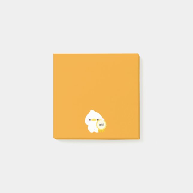 Certifierad Urspårad Anka Post-it Block (Framsida)