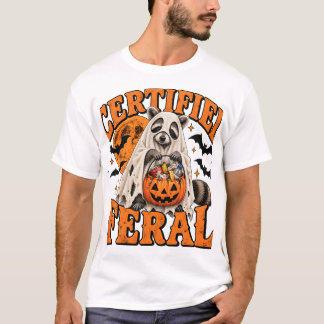 Certifierad Vild Rolig Tvättbjörn Spöke Vintage T Shirt