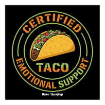 Certifierat Emotionellt Stöd Taco Rolig Matmat