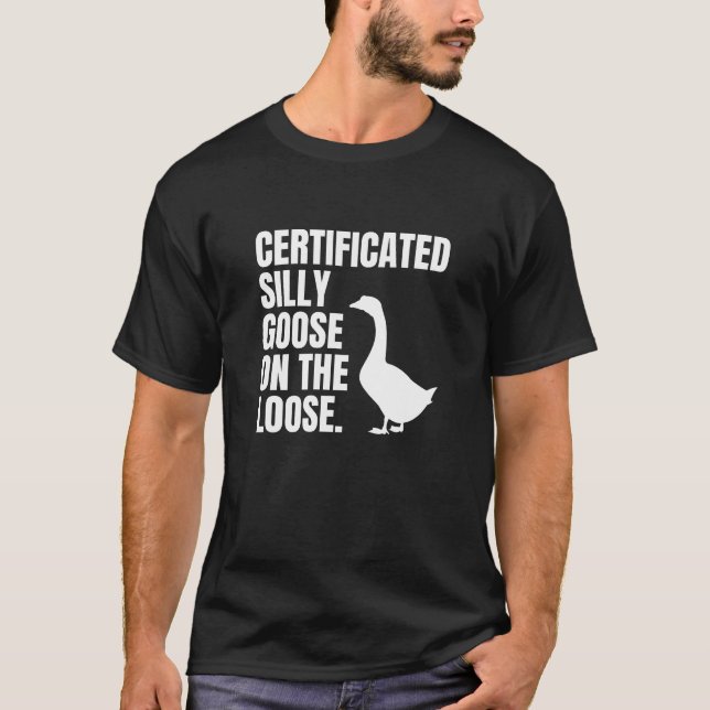 Certifierat Fånig går på slappen T Shirt (Framsida)