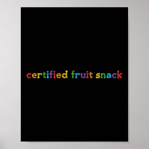 Certifierat fruktsnack Lgbtq+ Gay Pride Month Les Poster