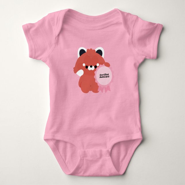 Certifierat Klumpig Röd Panda T Shirt (Framsida)