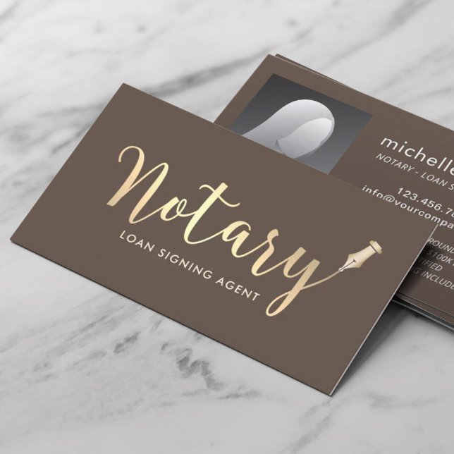 Certifierat notärt lån med underteckning av Agent- Visitkort (Skapare uppladdad)