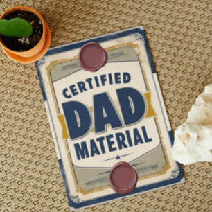 Certifierat Pappamaterial Vintage Fars Dag Kort