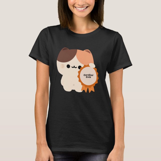 Certifierat sött katt t shirt (Framsida)