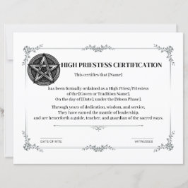 Certifiering av hög prioritet