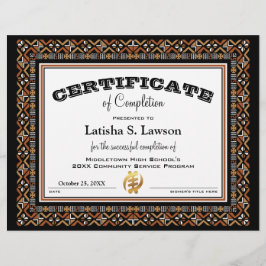 Certifikat African Färg Lera Trasa CMC1 Gräns