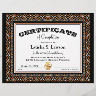 Certifikat African Färg Lera Trasa CMC1 Gräns