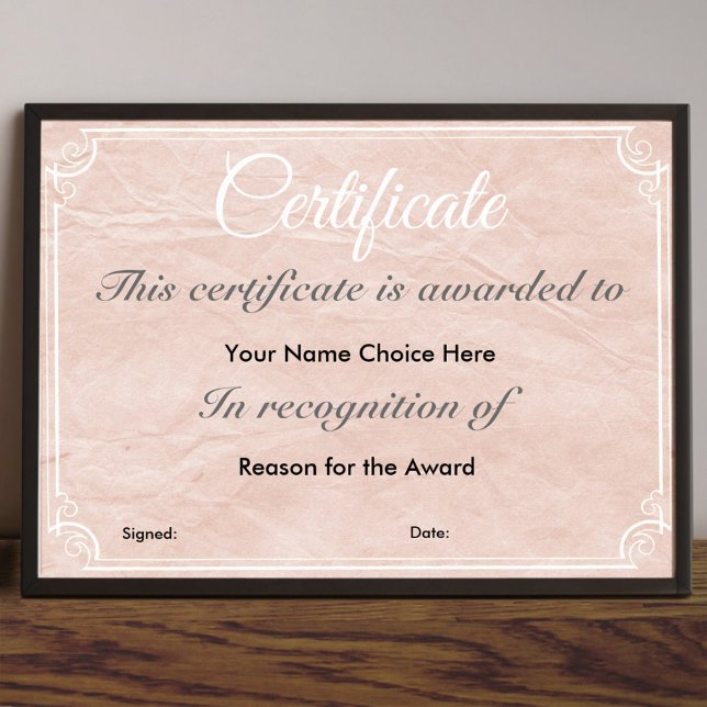 Certifikat- eller tilldelningspartikeleffekt. poster (Skapare uppladdad)