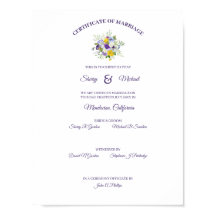 Certifikat - enkel Blommigt Ro Pansy Bouquet