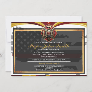 Certifikat Firefighter Pension Party Inbjudningar