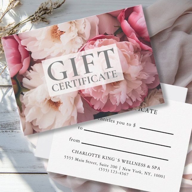 CERTIFIKAT FÖR AFFÄRSKONTROLL | BLOMMIGT | (CUSTOM GIFT CERTIFICATE  | Floral |)