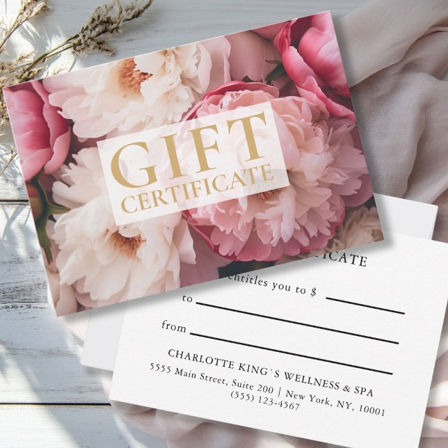 CERTIFIKAT FÖR AFFÄRSKONTROLL | BLOMMIGT | (CUSTOM GIFT CERTIFICATE  | Floral |)
