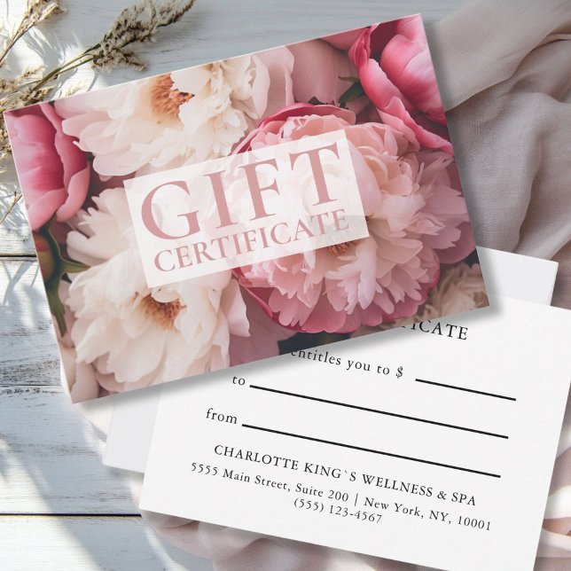 CERTIFIKAT FÖR AFFÄRSKONTROLL | BLOMMIGT | (CUSTOM GIFT CERTIFICATE  | Floral |)