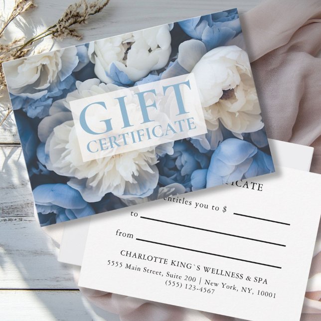 CERTIFIKAT FÖR AFFÄRSKONTROLL | BLOMMIGT | (CUSTOM GIFT CERTIFICATE  | Floral |)