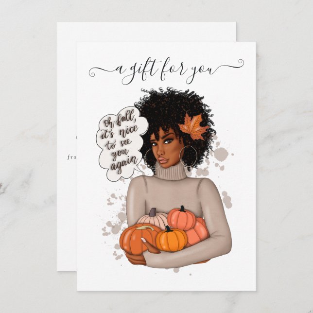 Certifikat för afrikanska amerikanska Thanksgiving (Fram/baksida)