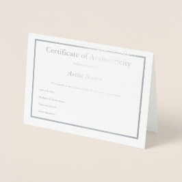 Certifikat för äkthetsbevis Art Foil Card Folierat Kort