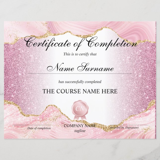 Certifikat för avslutad utbildning Utbildningsbevi (Framsida)