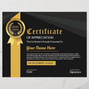 Certifikat för bedömning