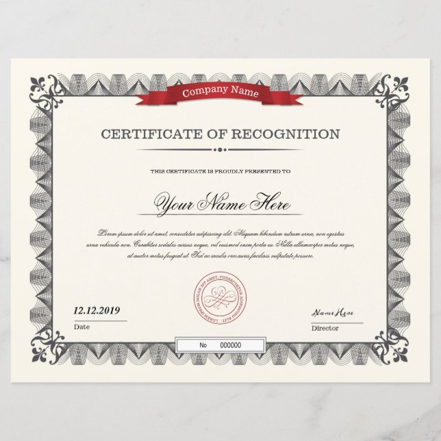 Certifikat för bedömning (Framsida)