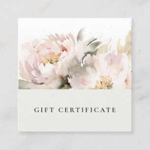 certifikat för Blommigt av gåva av Peony Watercol