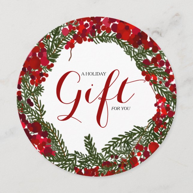 Certifikat för Classy Round Helgdag Gift (Framsida)