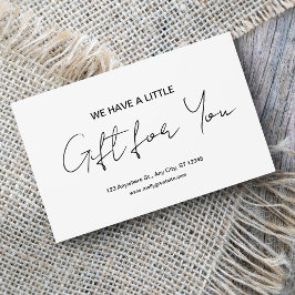 Certifikat för Clean Black & White Voucher Gift