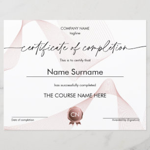 Certifikat för deltagande i fullföljanded utbildni